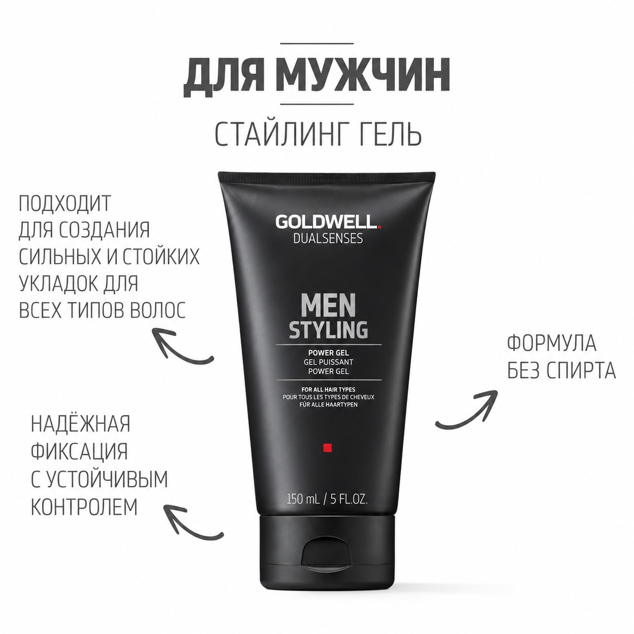 Гель мужской для укладки волос - Goldwell Men Styling Power Gel