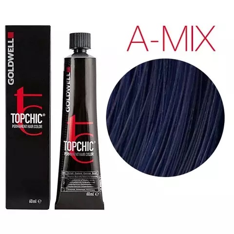 Стойкая профессиональная краска для волос - Goldwell Topchic  A Mix (пепельный )