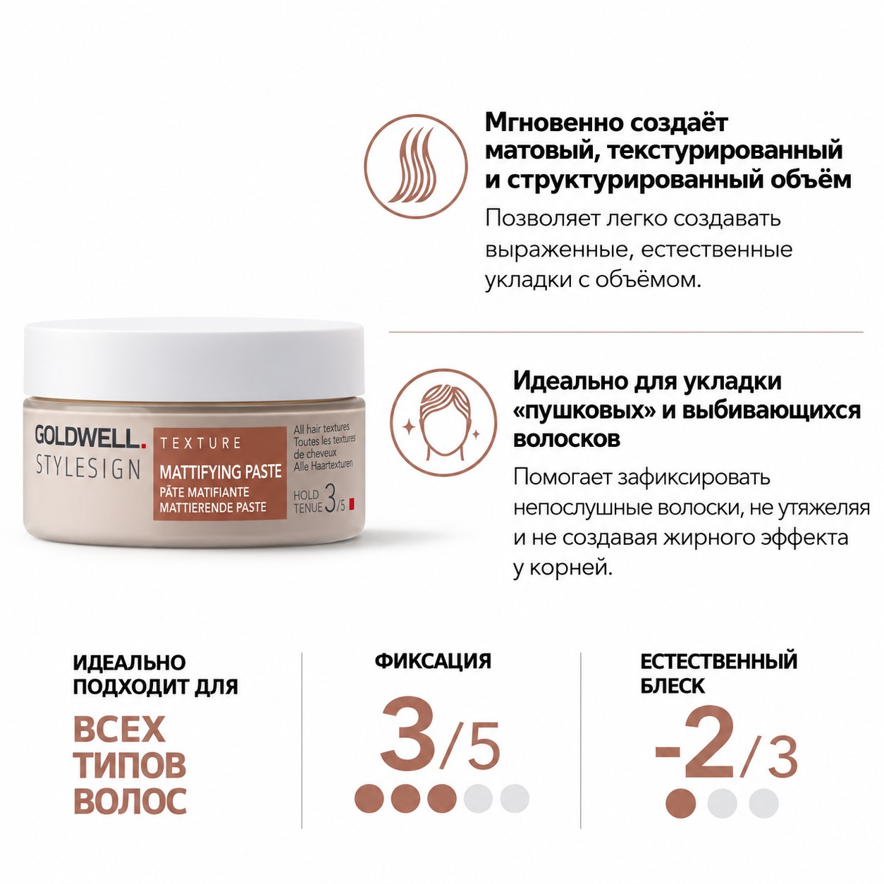 Моделирующая паста - Goldwell Stylesign Texture Mattifying Paste  