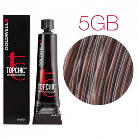 Стойкая профессиональная краска для волос - Goldwell Topchic Hair Color Coloration 5GB (Светло-коричневый золотистый блондин)