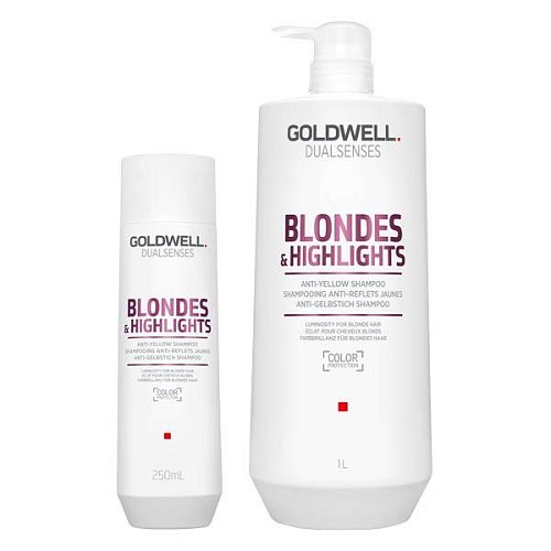 Шампунь против желтизны для осветленных и мелированных волос - Goldwell DualSenses Blondes & Highlights Anti-Yellow Shampoo