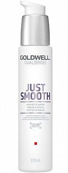 Сыворотка 6-кратного действия для непослушных волос - Goldwell Dualsenses Just Smooth 6 Effects Serum