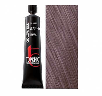 Стойкая профессиональная краска для волос - Goldwell Topchic Hair Color Coloration 8CA@PB (Холодный бронзовый с жемчужно-бежевым сиянием)
