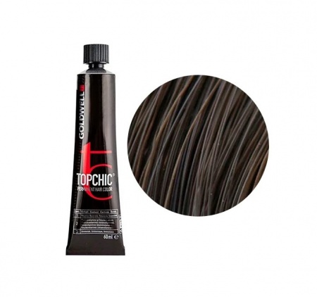 Стойкая профессиональная краска для волос - Goldwell Topchic Hair Color Coloration 5BM (Cредне-коричневый матовый)